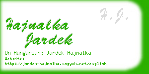 hajnalka jardek business card